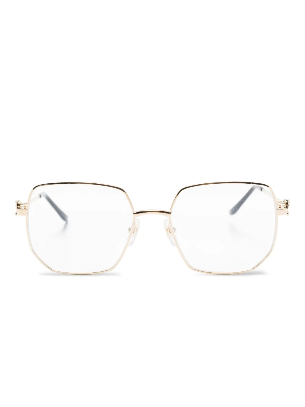 

Очки в геометрической оправе Cartier Eyewear, золотой
