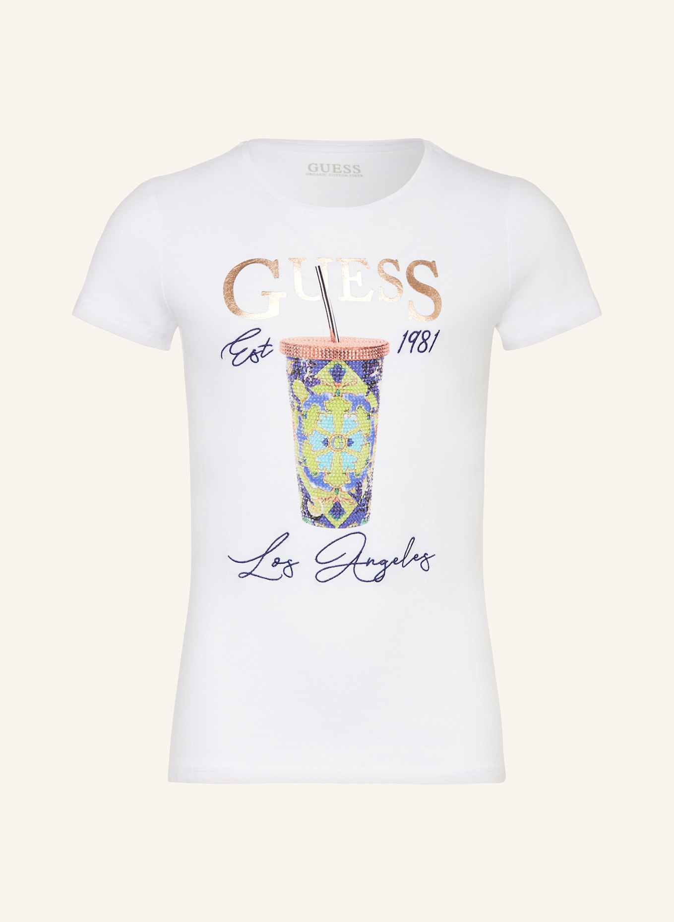 

Футболка с пайетками Guess, мультиколор