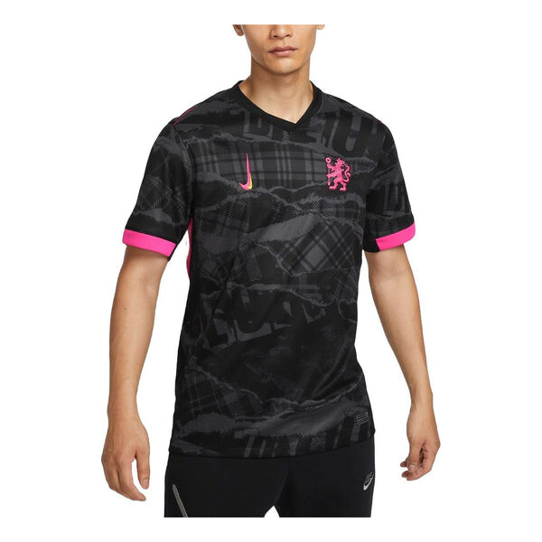 

Спортивная футболка dri-fit chelsea f.c. 2024/25 stadium third football replica jersey 'black pink' Nike, мультиколор