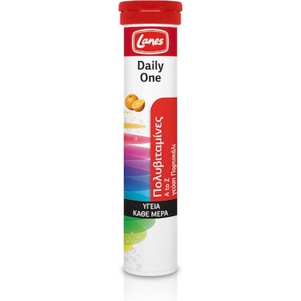

Поливитамины Lanes Daily One со вкусом апельсина - 20 шипучих таблеток Lane’S