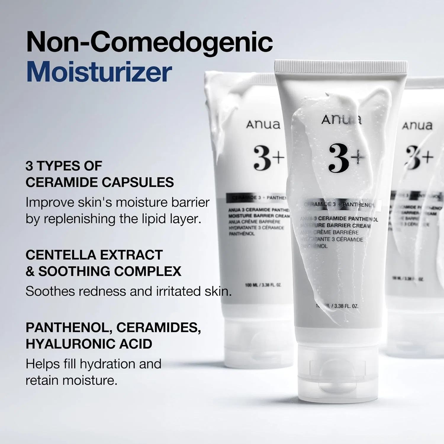 Крем для лица Anua — Увлажняющий 3 Ceramide Panthenol для лица — фото 3