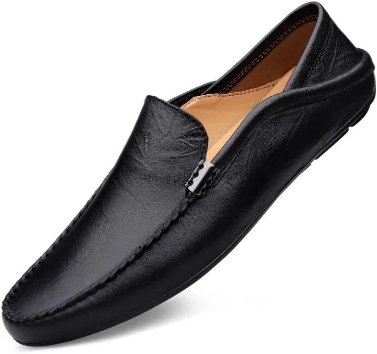 Туфли лоферы кожаные мужские, Black PUGHGAETZF