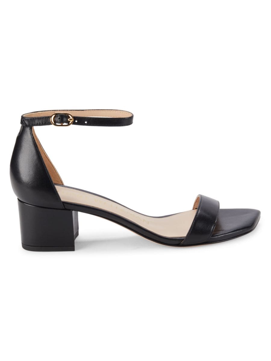 Сандалии из кожи Simple II на блочном каблуке Stuart Weitzman, черный