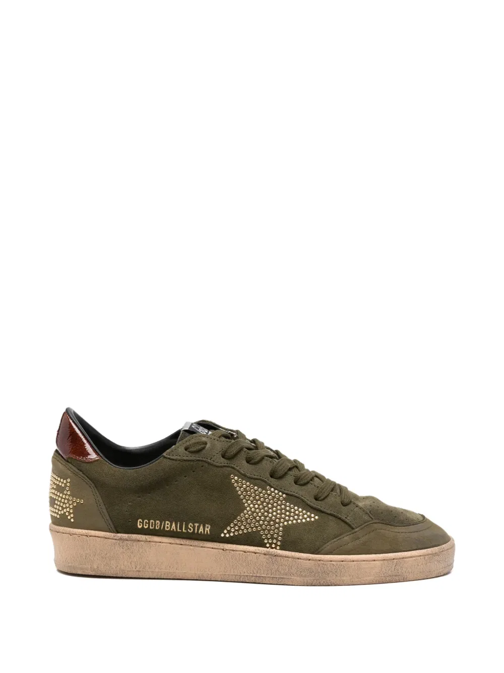 Кроссовки, украшенные звездами Golden Goose, зеленый