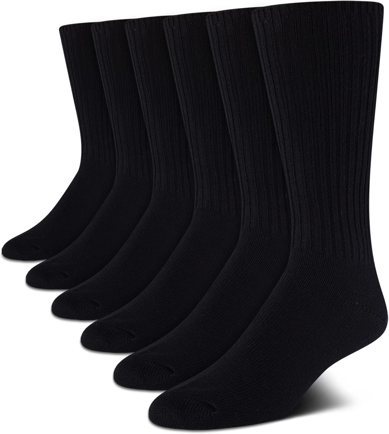 

Мужские носки Calvin Klein Crew Socks - 6 пар легких хлопковых носков с влагоотводящей подкладкой и мягкой подошвой для мужчин, Black