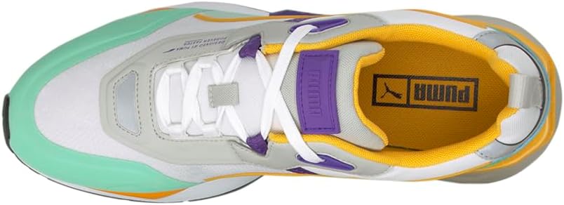 Мужские кроссовки PUMA Mirage Tech на шнуровке, повседневные - зеленые, белые, желтые, белый — фото 4