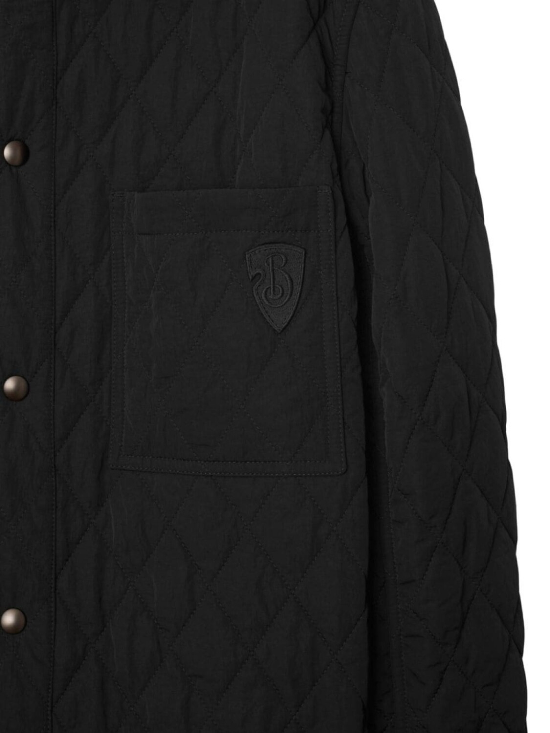 Рубашка Burberry двусторонняя стеганая, черный — фото 3