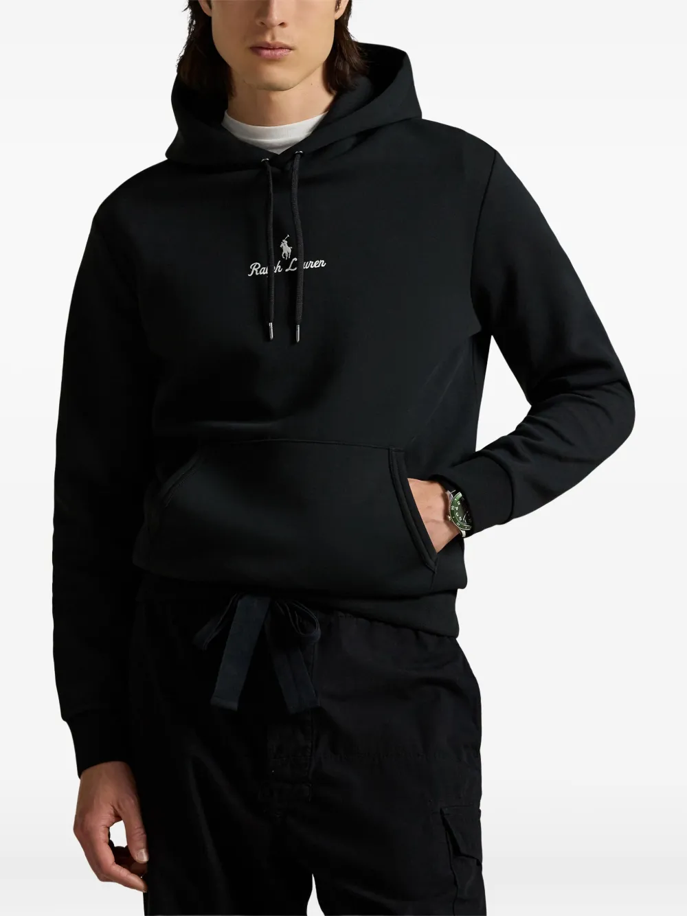 Худи с вышитым логотипом POLO RALPH LAUREN, черный — фото 3