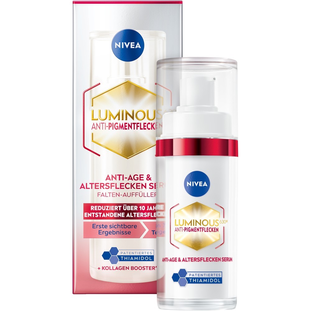 

Сыворотка для лица luminous 630 anti-pigmentflecken anti-age & altersflecken Nivea, объем 30 мл
