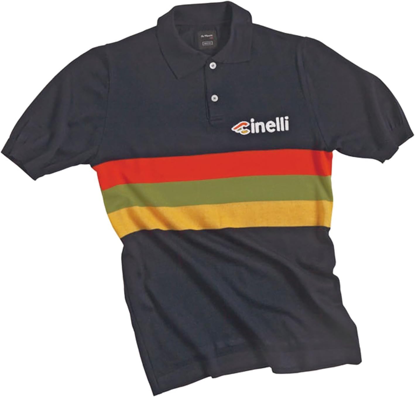 

Поло Cinelli De Marchi Collaboration Polo Italo 79 идеально подходит для поездок на работу, повседневной носки, езды на велосипеде и игры в гольф, темно-синий