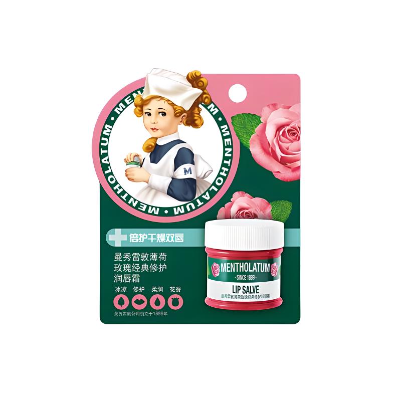 

Mentholatum Бальзам для губ Mint Rose Lip Care увлажняет и питает 9г