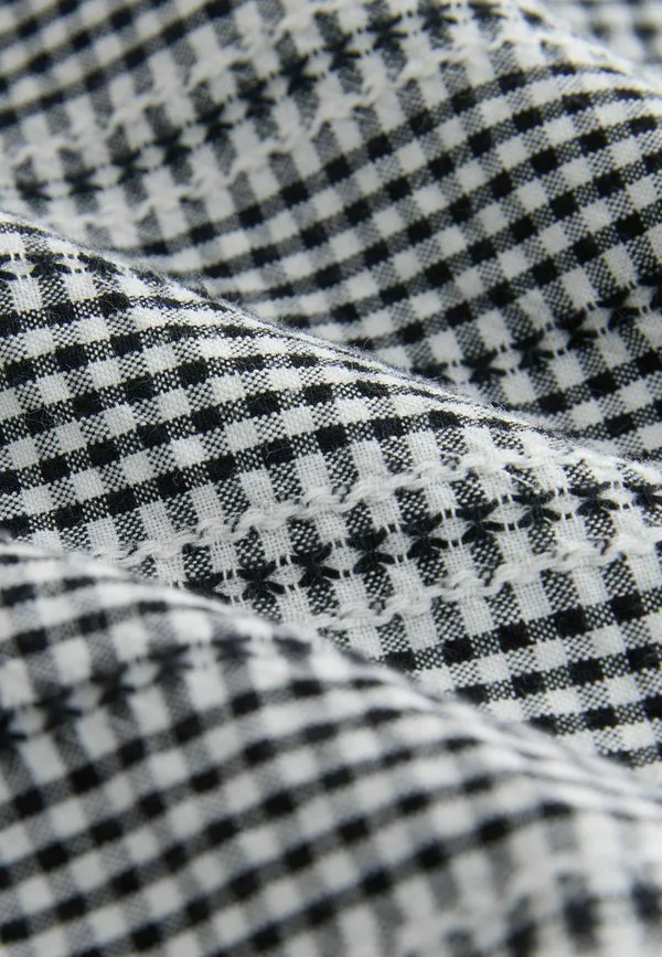 Брюки-Бочонки классического кроя без застежки Next, Black White Gingham — фото 3
