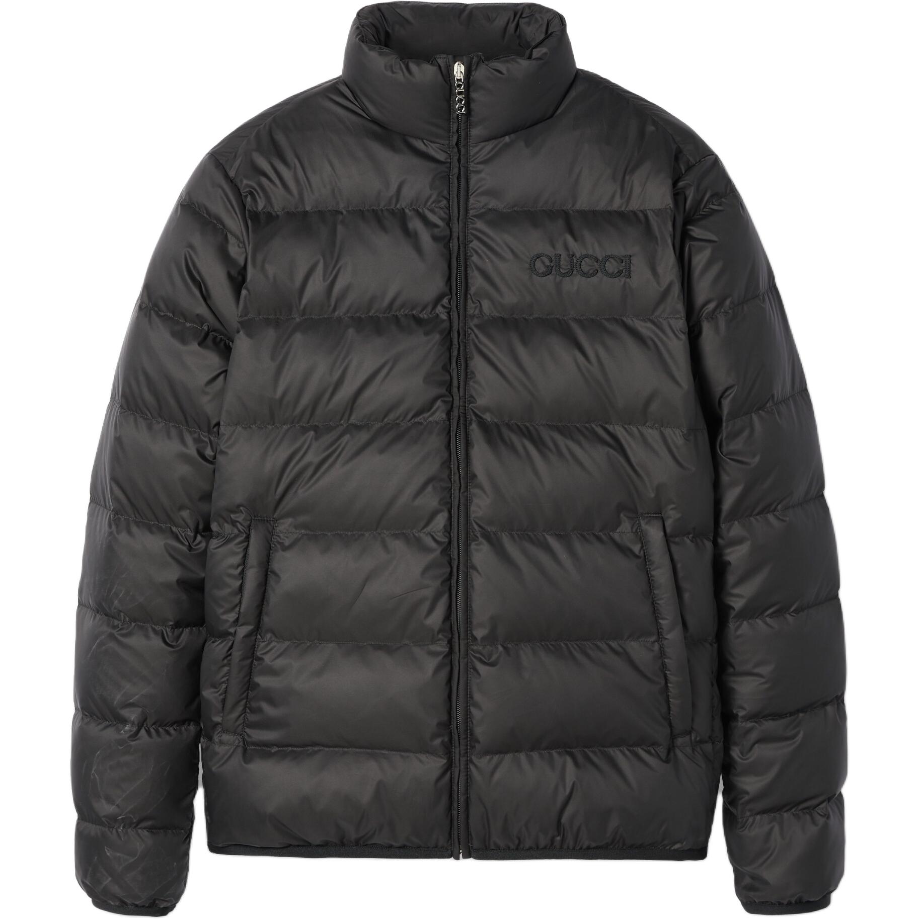 

GUCCI Пуховик с вышитым логотипом, Black