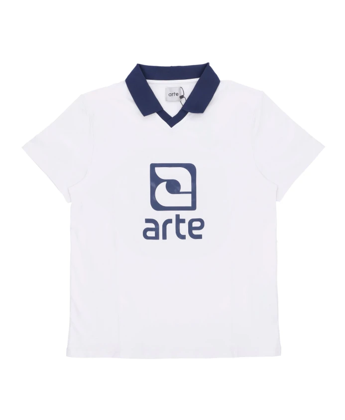 

Футболка с воротником и логотипом, белая/темно-синяя. Arte Antwerp, белый, Синий, Футболка с воротником и логотипом, белая/темно-синяя. Arte Antwerp, белый