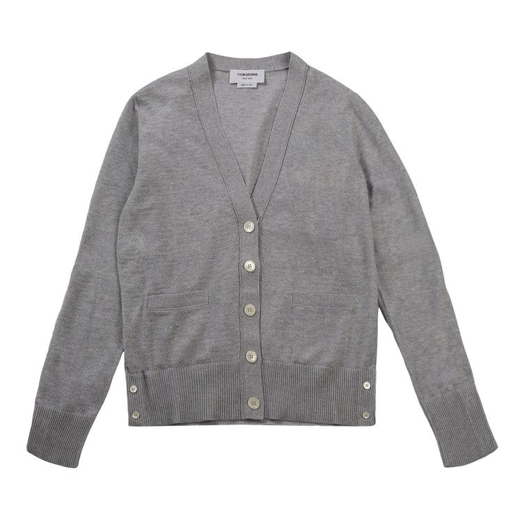 

Кардиган Thom Browne Floated Cable Stitch with Knit In 4 Bar Stripe V Neck Cardigan 'Light Grey'