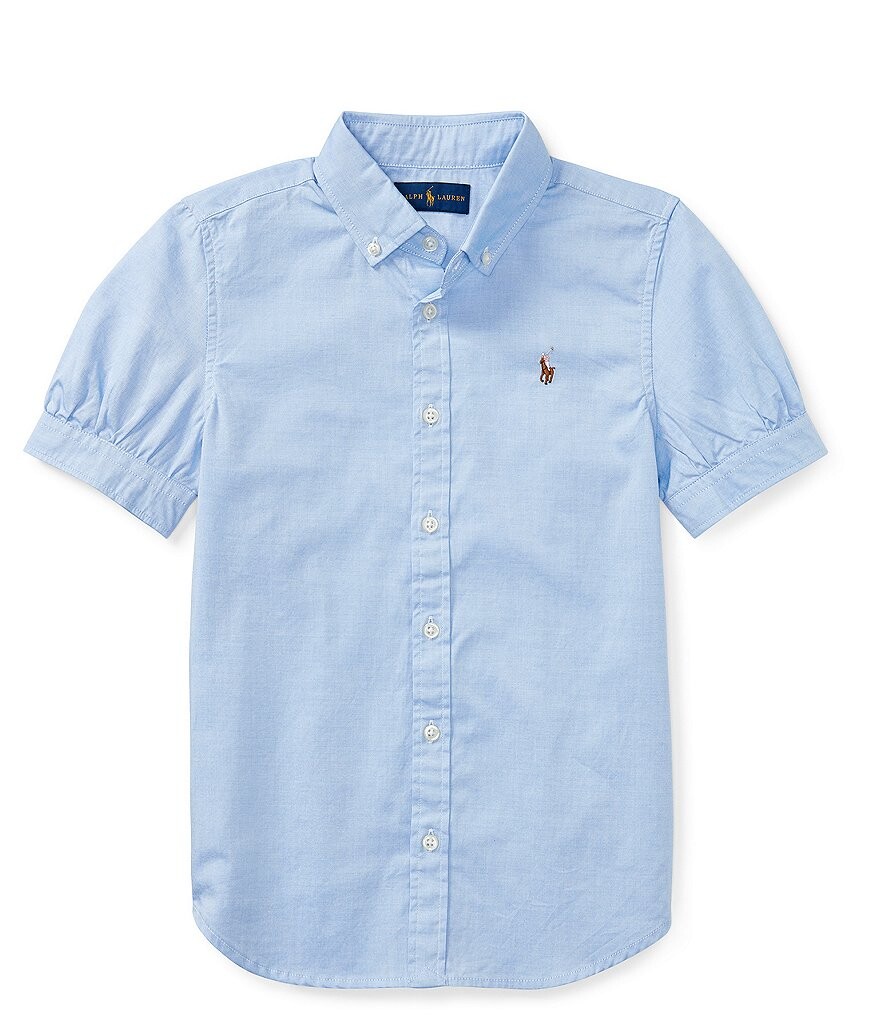 

Оксфордская рубашка на пуговицах Polo Ralph Lauren для больших девочек 7–16 лет, синий