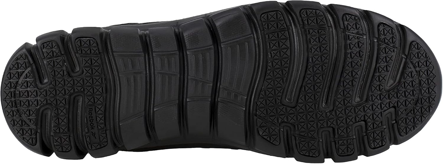 Мужские рабочие кроссовки Reebok Work Sublite Cushion с электрозащитным носком из сплава - черные, черный/красный — фото 4