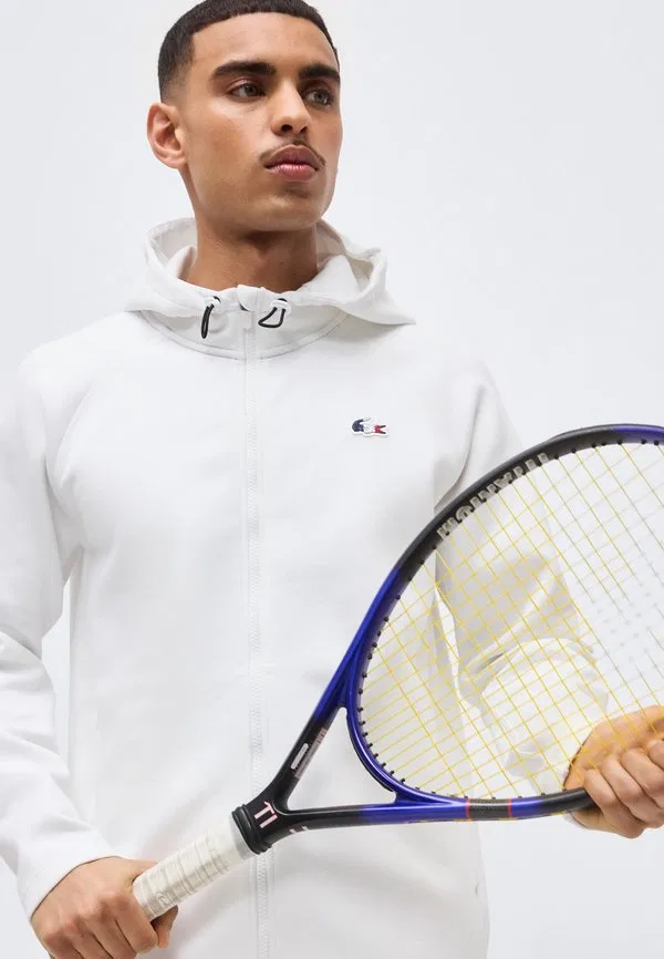 Теннисная куртка, тренировочная куртка французской команды Lacoste Sport, White — фото 4