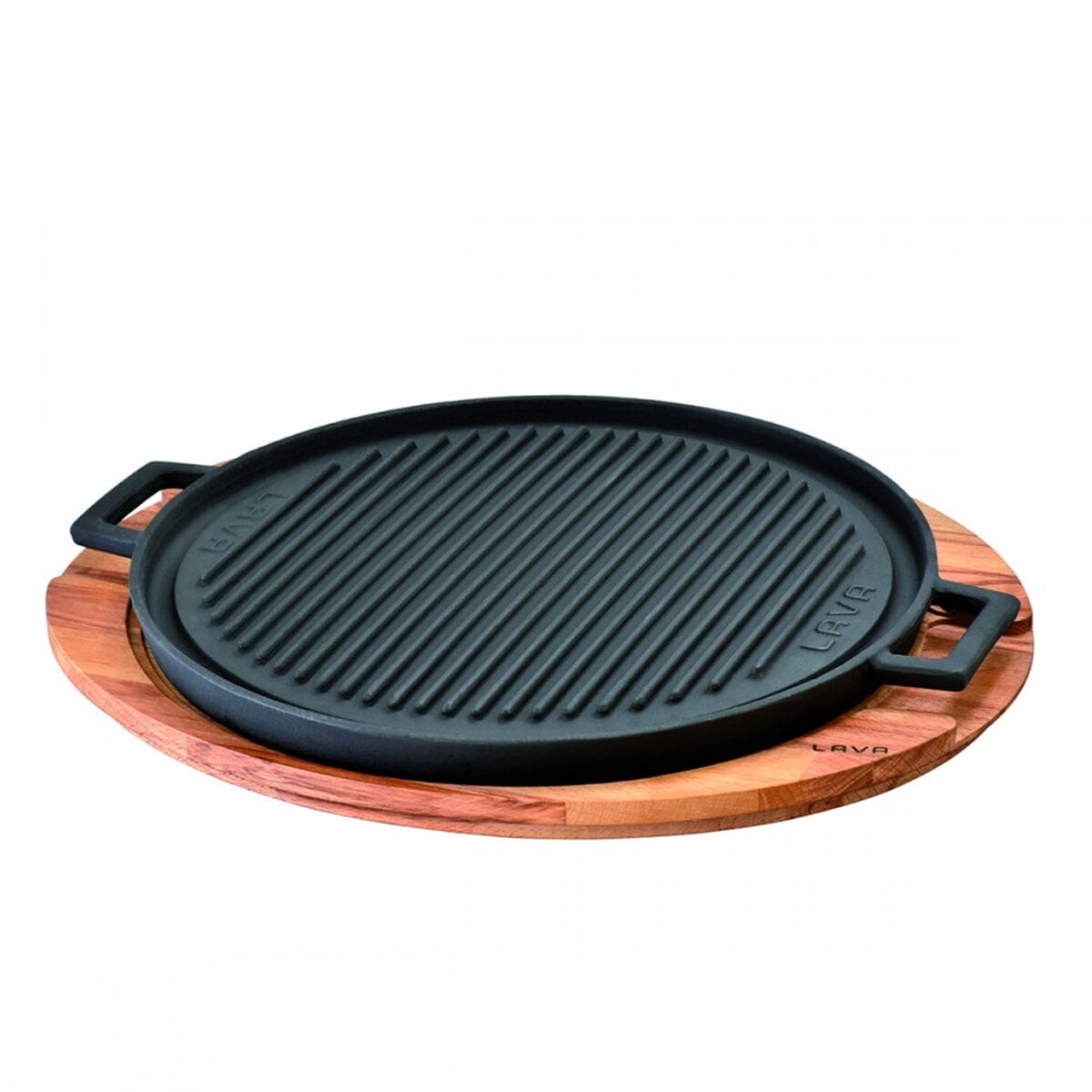 

Сковорода-гриль чугунная круглая Lava Cast Iron, черный