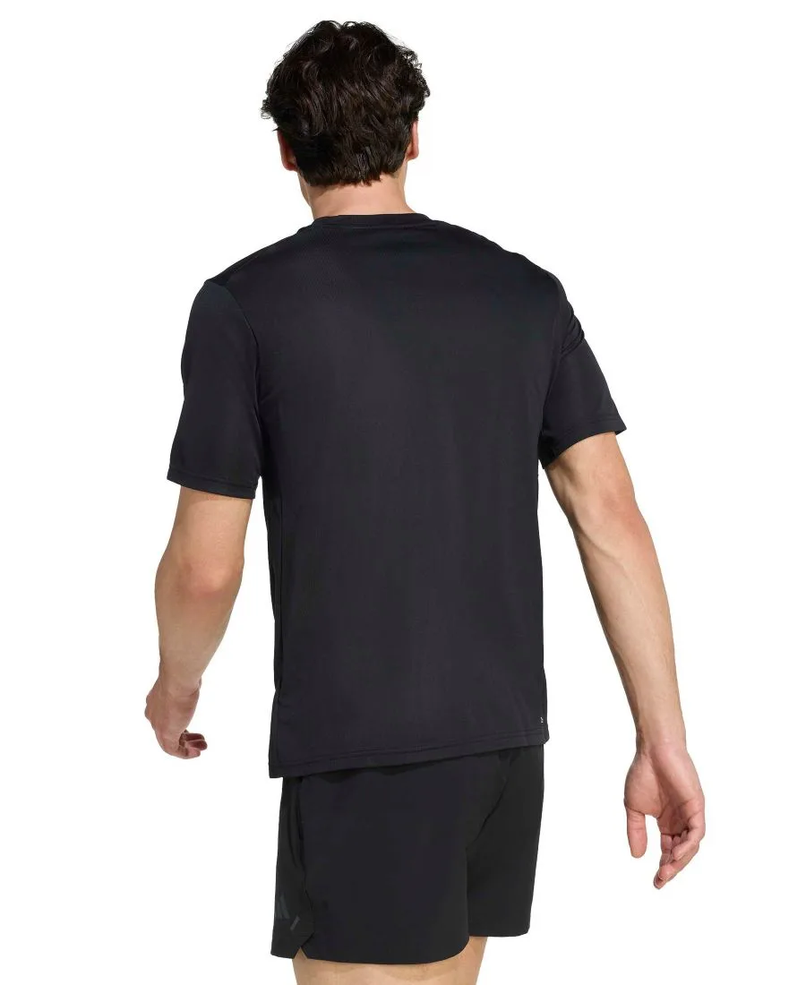 Мужская спортивная футболка Essential Base с круглым вырезом Adidas, черный — фото 3