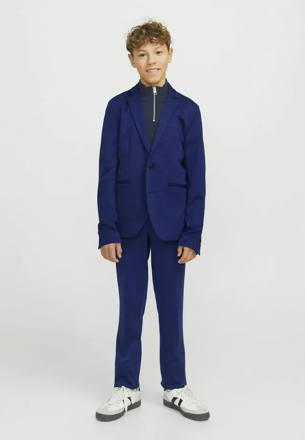 Костюм однобортный приталенный jjejaxon suit junior, Jack & Jones Junior, средневековый синий — фото 2