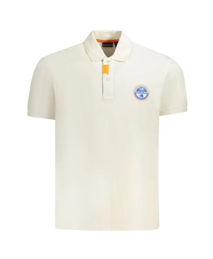 

Белая хлопковая мужская рубашка поло Napapijri, белый