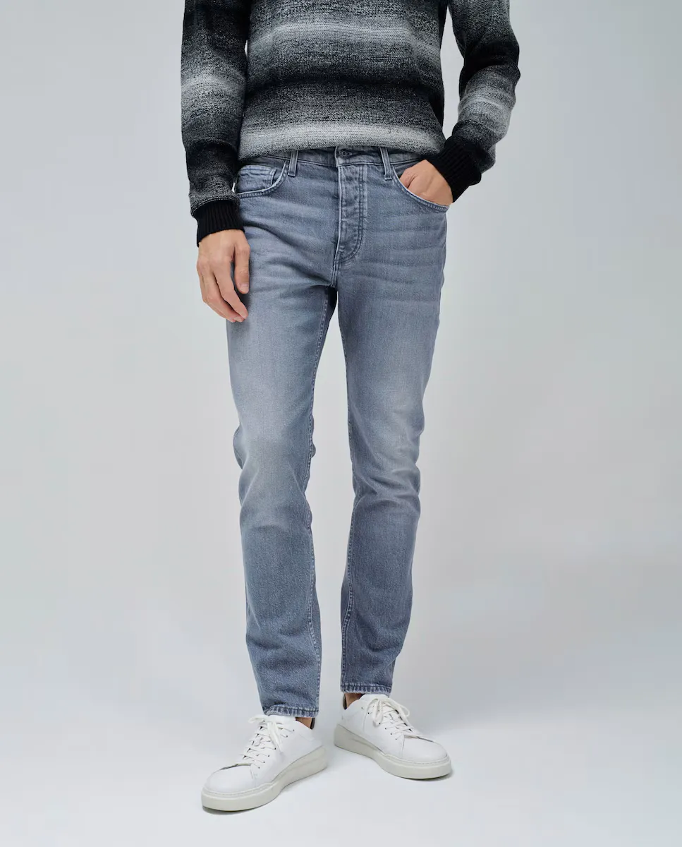

Мужские узкие джинсы с темной стиркой Salsa Jeans, серый