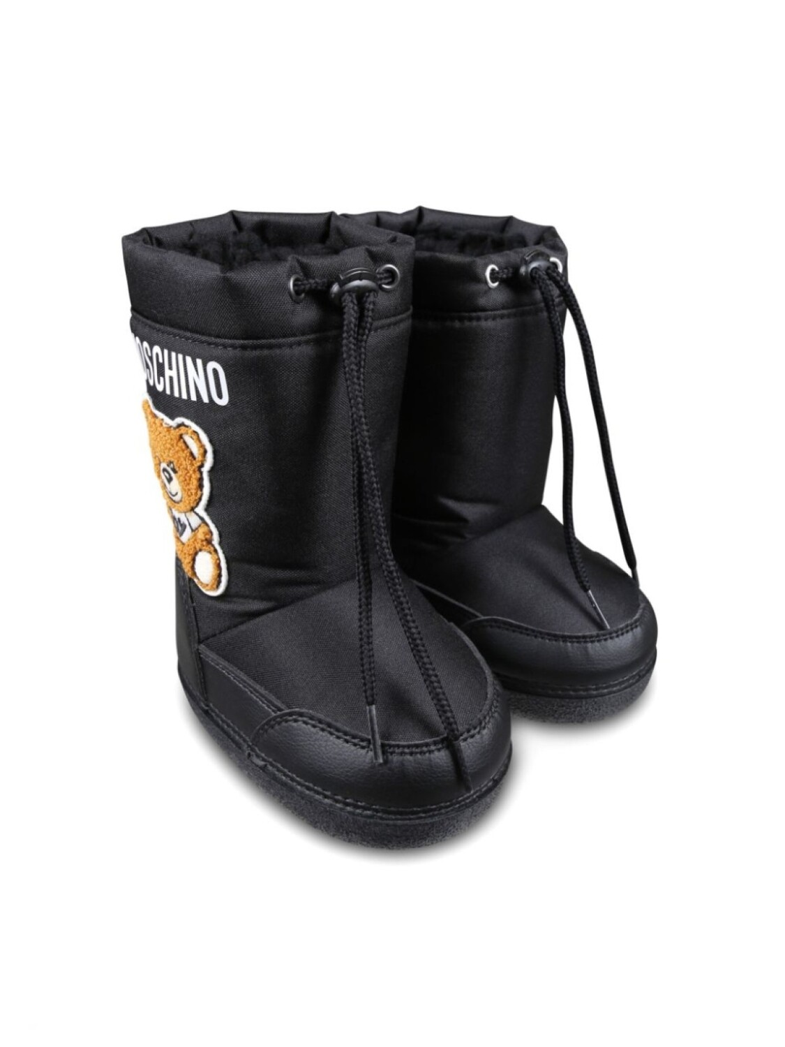 

Moschino Kids зимние сапоги с подкладкой Teddy, черный