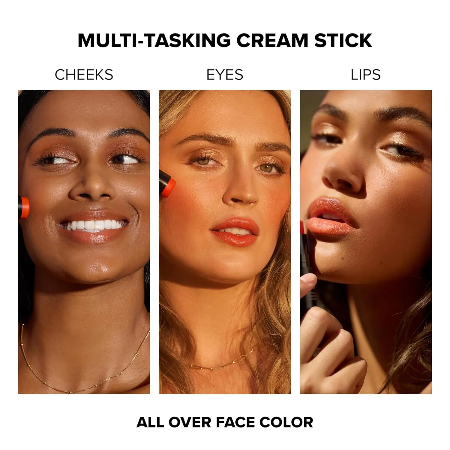 Набор Nudestix Beachy Nudes Mini Kit от Allana Davison - 3 крема NUDIES для щек, глаз и губ, веганский, с эксклюзивным румяном, Picante Bondi Bae, Bubbly Bebe — фото 3