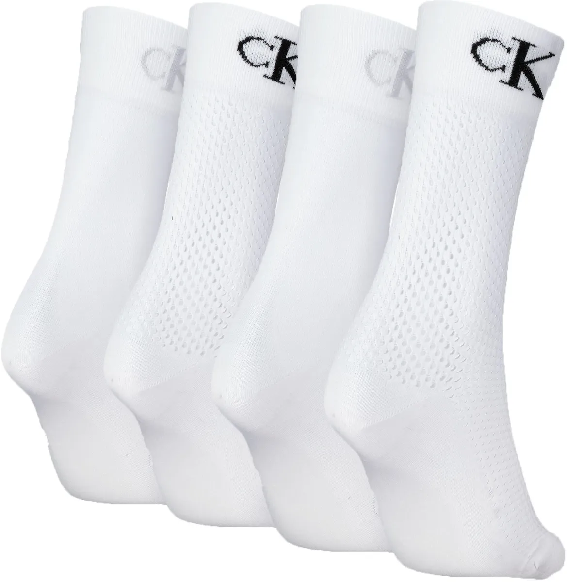 

Носки Calvin Klein Jeans "CKJ WOMEN SOCK 4P MODERN MESH" (4 шт. в упаковке), с вышивкой логотипа, белый