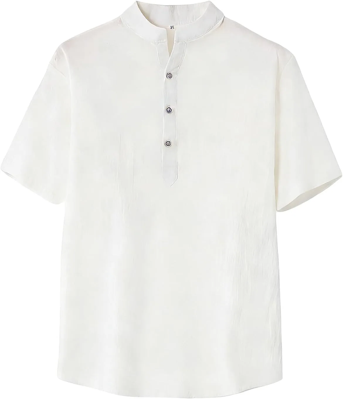 

Мужская льняная рубашка-поло с коротким рукавом и отложным воротником