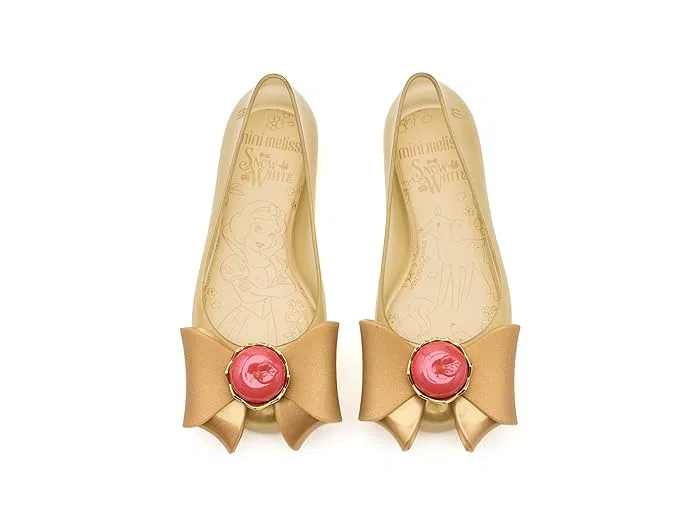 Балетки с диснеевским принтом Sweet Love Mini Melissa, Pearlish Beige/Gold — фото 3