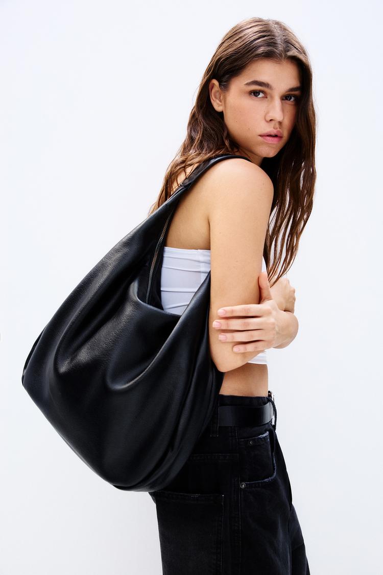 

Сумка-Тоут из искусственной кожи Pull And Bear, черный