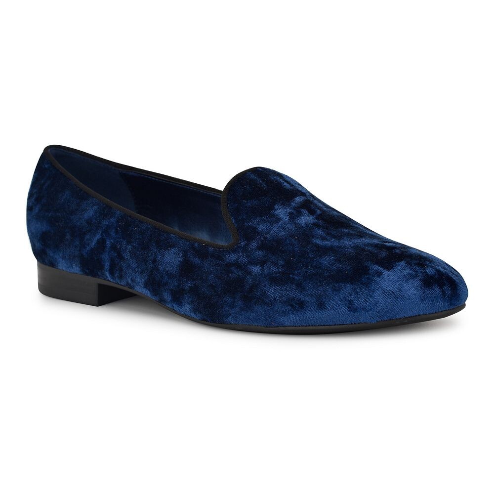 

Женские слипоны на плоской подошве с круглым носком Nine West Renold, цвет Blue Velvet