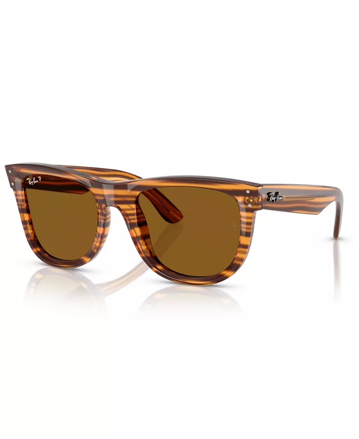 

Унисекс поляризованные солнцезащитные очки, Wayfarer Reverse RBR0502S Ray-Ban, золотой