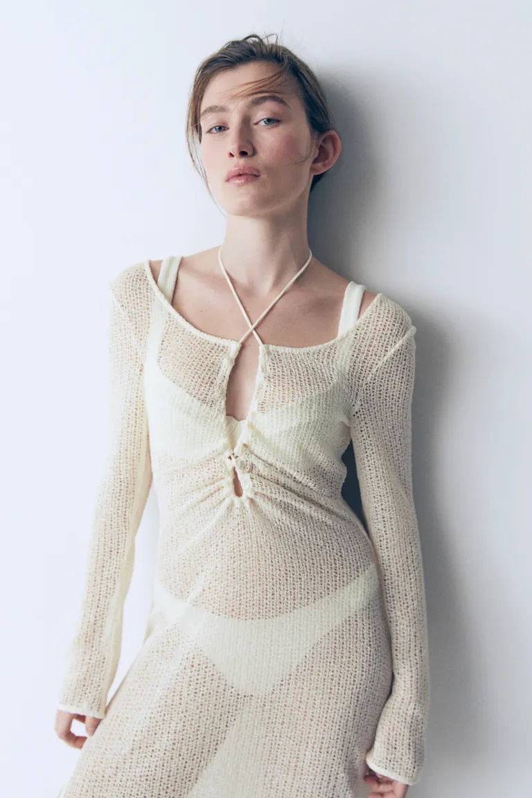 

Пляжное платье с кулиской H&M, белый