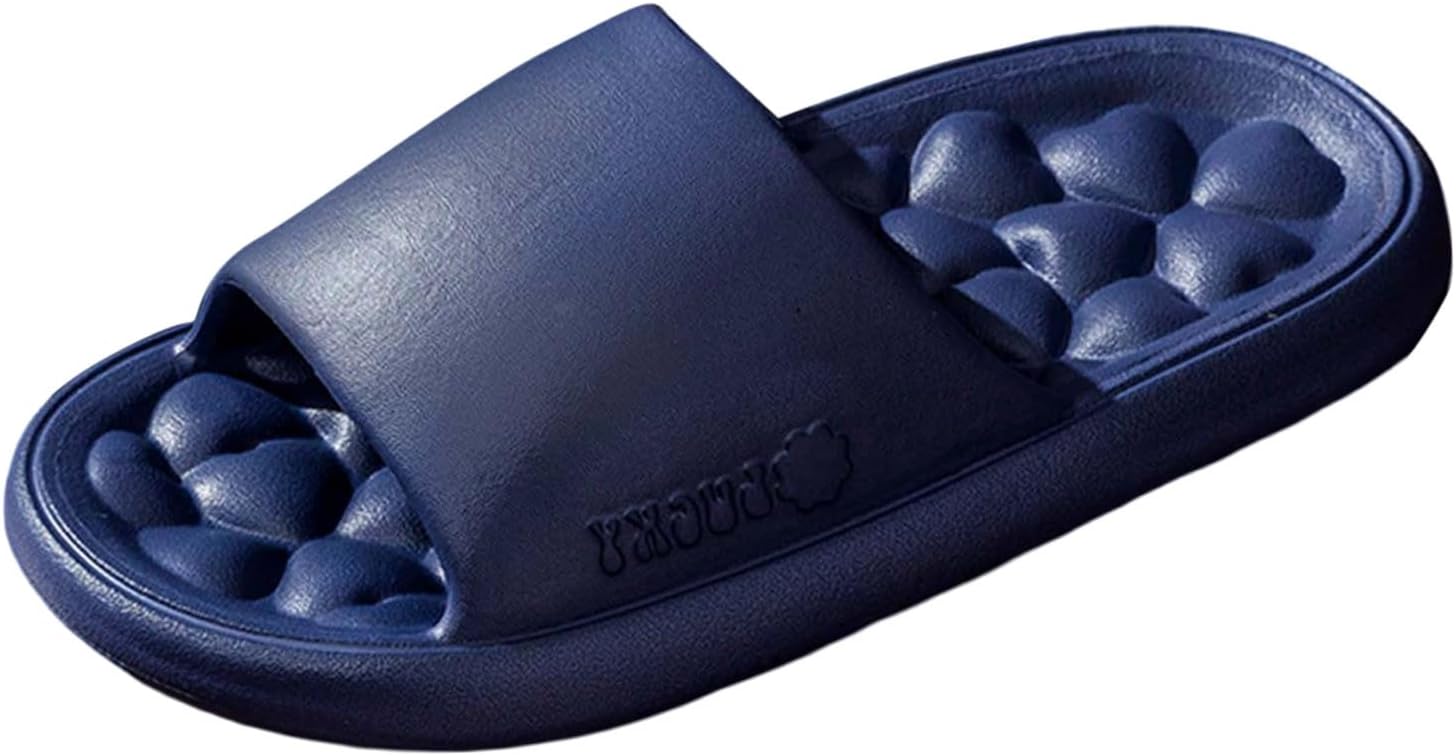 

Женские и мужские прочные тапочки для душа, дома, нескользящие, дышащие, с мягкой массажной подошвой, быстросохнущие, удобные, на плоской подошве, женские тапочки-носки Mukluk Generic, темно-синий