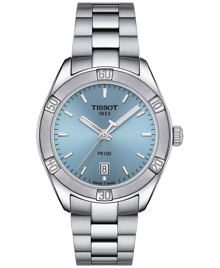 

Женские наручные часы PR 100 Lady Sport со стальным браслетом, 36 мм Tissot