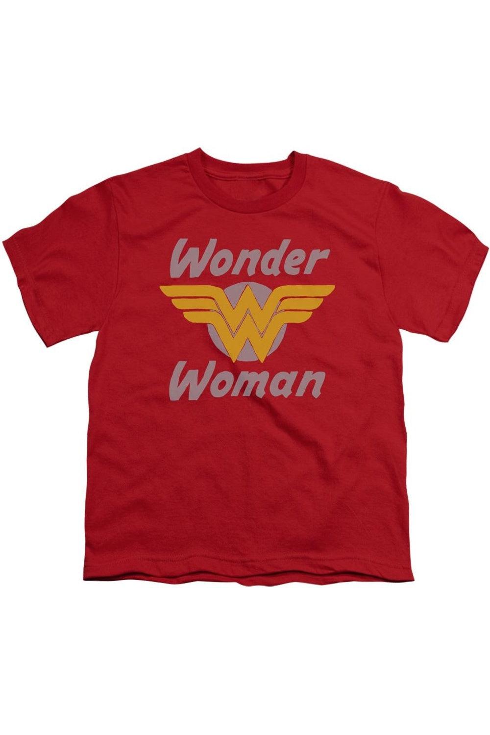 

Футболка с коротким рукавом DC Comics Wonder Woman Wings для детей Gildan, красный