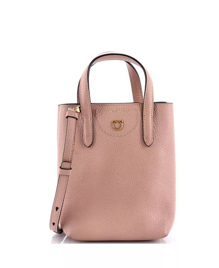 

Мини-сумка Gancini из кожи Pre-Owned Salvatore Ferragamo, коричневый/бежевый
