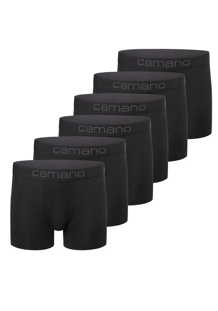 

Боксеры Camano (6 шт. в упаковке) с эластичным поясом с логотипом, черный