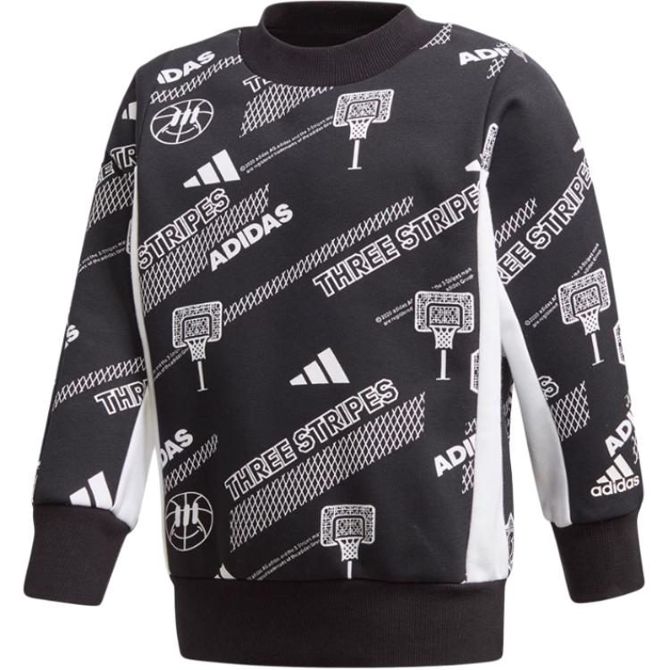Adidas Черная толстовка для детей от 3 до 7 лет — фото 3