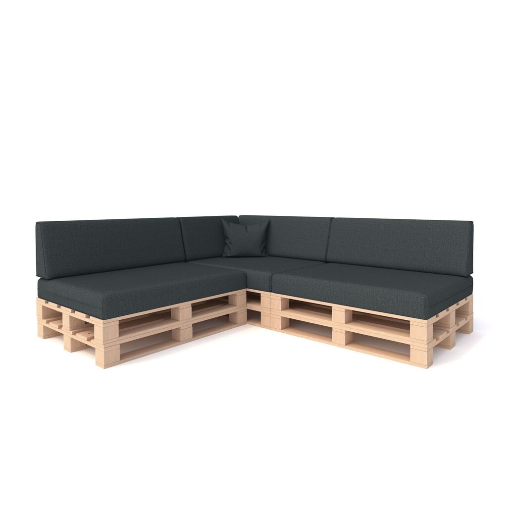 

Pillows24 Комплект подушек для поддонов, набор из 8 предметов - 3 сиденья, 3 спинки, подлокотник, подушка - опора для поддона, подушка для европоддонов, подушка для сиденья, серый