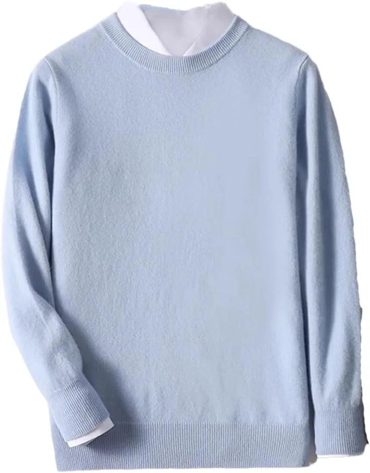 

Мужской свитер из мериносовой шерсти с круглым вырезом Fnfmrfmr