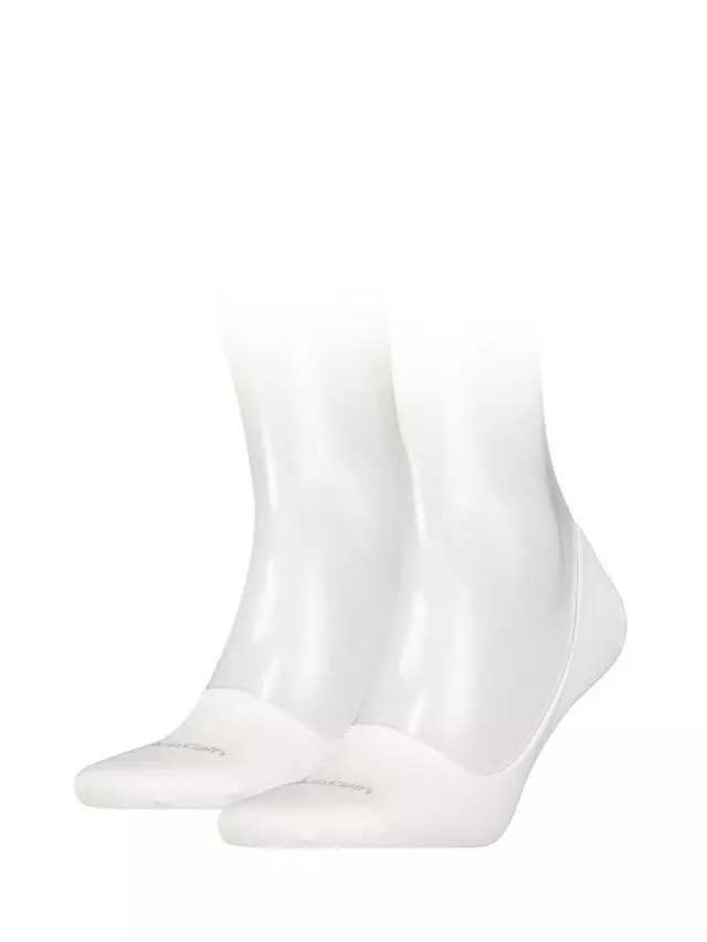 

Носки Calvin Klein Invisible Trainer Liner Cotton 2 шт, цвет 002/white