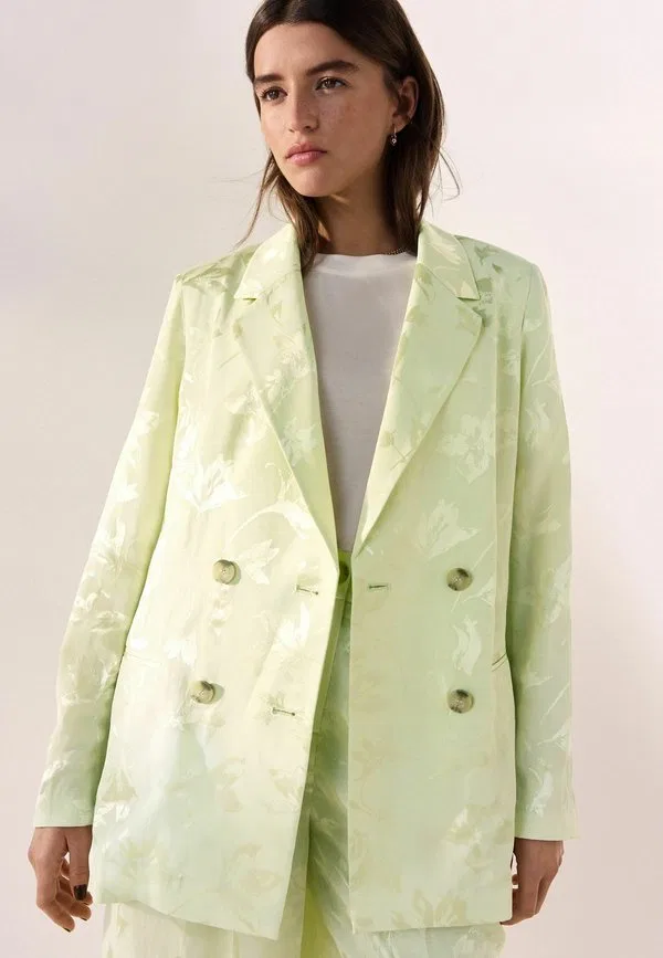 Двубортный пиджак tabitha simmons x jacquard стандартного кроя. короткое пальто Next, Green