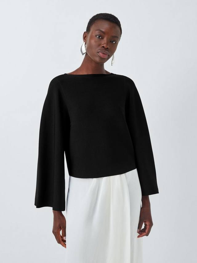 

Топ с преувеличенными рукавами Editions John Lewis, Black