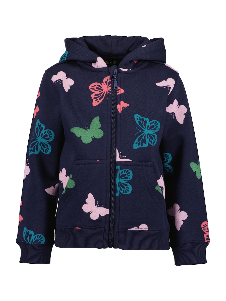 

Толстовка с капюшоном на молнии BLUE SEVEN, Night Blue/Cyan Blue