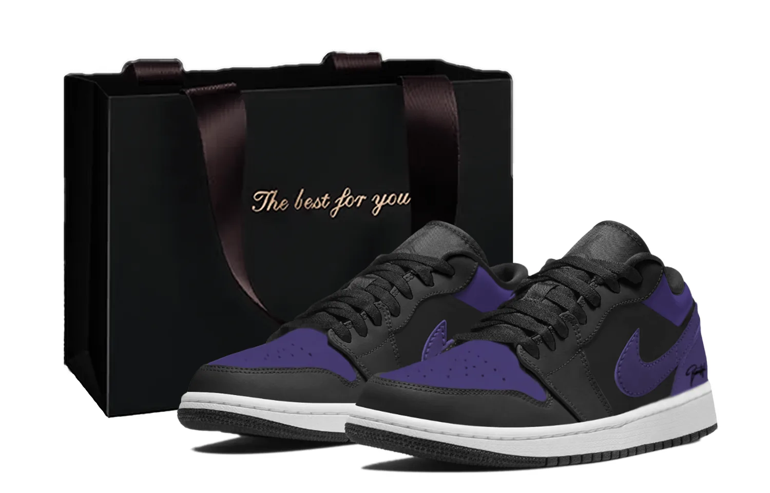 Jordan Air 1 Low top Vintage Basketball Shoes Unisex Purple