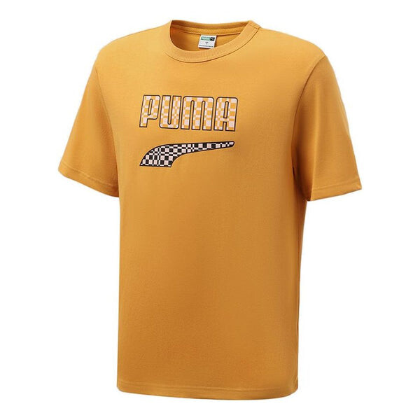 

Футболка logo printing sport round neckshort sleeve men's orange Puma, оранжевый